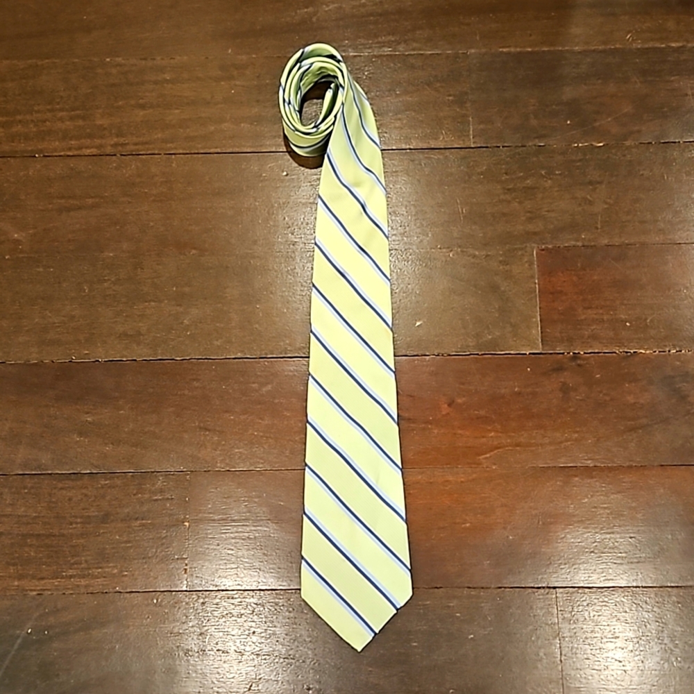 MEN'S GREEN & BLUE 100% SILK NECK TIE $60